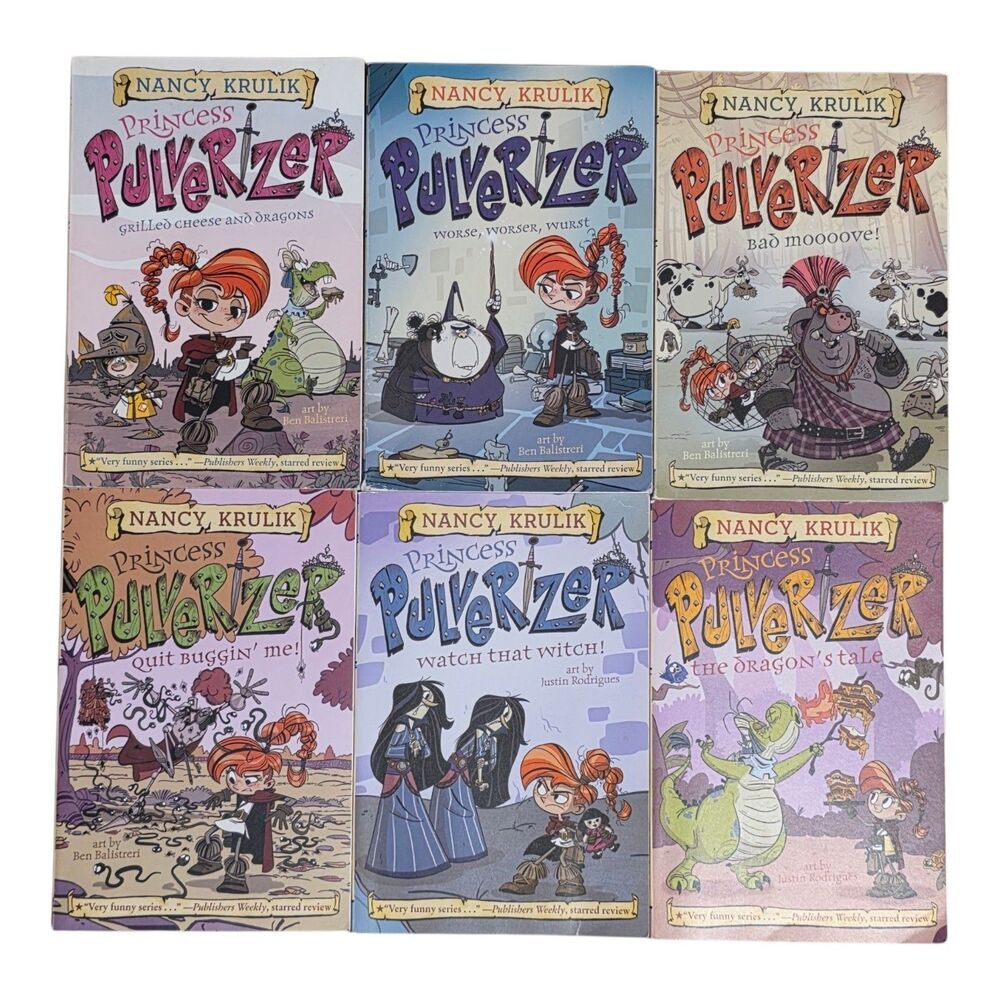 Lot of The Princess Pulverizer Books by Nancy Krulik Paperback # 1-6